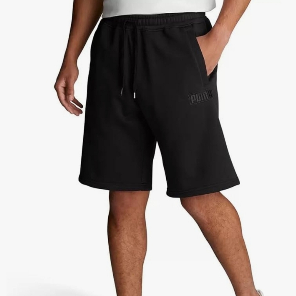 New PUMA Men's Embossed Logo Fleece Short